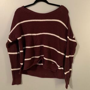 Maroon and white sweater